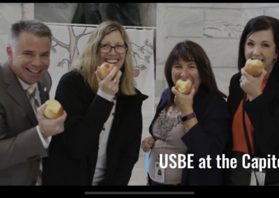 State Board at Capitol for Apple Crunch Day